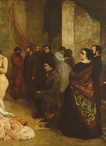Lo studio del pittore, una vera allegoria (dettaglio) da Gustave Courbet